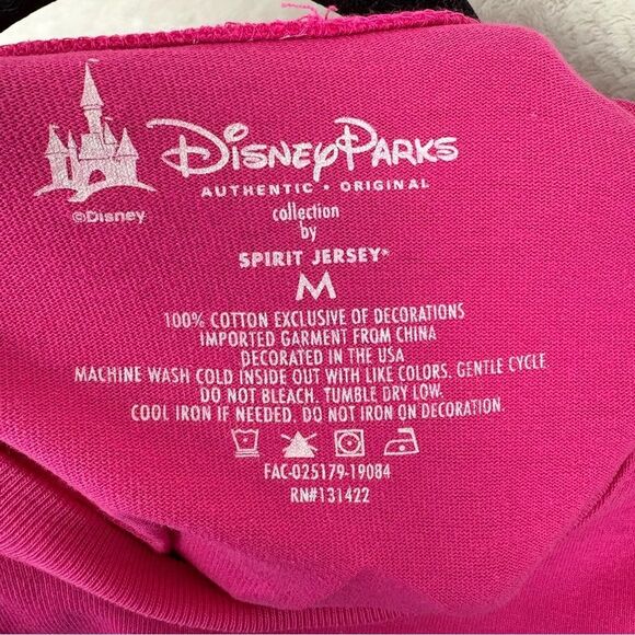 Disney Spirit Jersey NWT Disneyland Imagination Pink Adult Sz M Glitter Glam - Picture 3 of 11